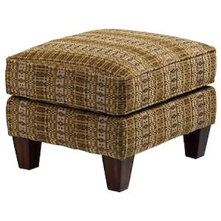 Classic Styled Footrest Ottoman with Wooden Feet